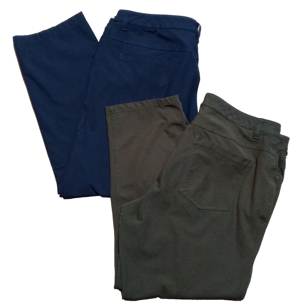Lot of 2 Lululemon ABC Commission Classic Fit Pants Men’s Size 36x29 Blue Green